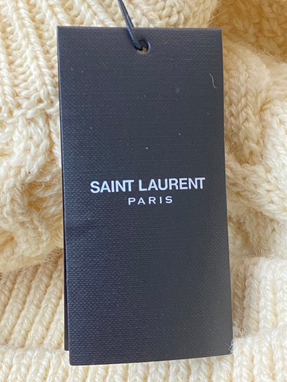 【中古品】【メンズ】 SAINT LAURENT サンローラン CABLE KNIT SWEATER ケーブルニットセーター アランセーター メンズ トップス ニット 141-260227-em-27-min サイズ：L カラー：アイボリー 万代Net店