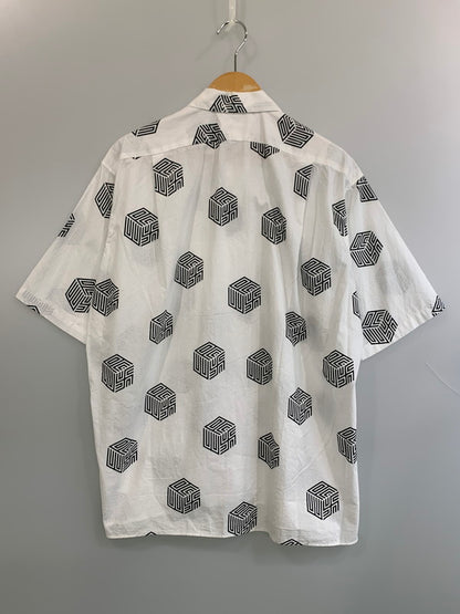 【中古品】【メンズ】 WAX ワックス CUBE OPEN SHIRTS キューブ オープン シャツ WX-0369 142-260630-hu-12-min サイズ：M カラー：ホワイト 万代Net店