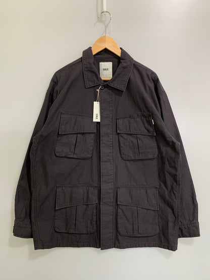 【中古品】【メンズ】 WAX ワックス FATIGUE JACKET WX-0413 ファティーグジャケット アウター 142-260312-SH-11-min サイズ：M カラー：チャコールグレー 万代Net店