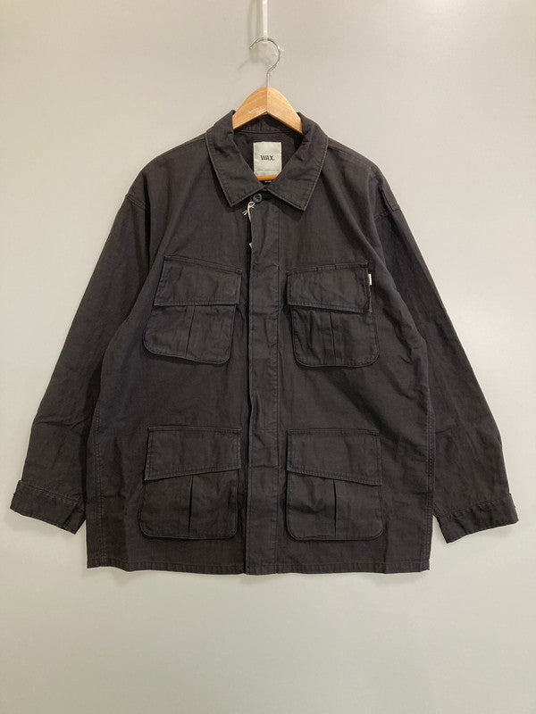 【中古品】【メンズ】 WAX ワックス FATIGUE JACKET WX-0413 ファティーグジャケット メンズ ライト アウター 142-260311-em-53-min サイズ：L カラー：ダークグレー 万代Net店