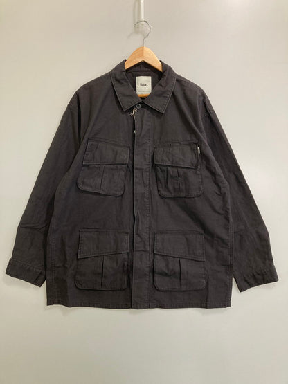 【中古品】【メンズ】 WAX ワックス FATIGUE JACKET WX-0413 ファティーグジャケット メンズ ライト アウター 142-260311-em-53-min サイズ：L カラー：ダークグレー 万代Net店