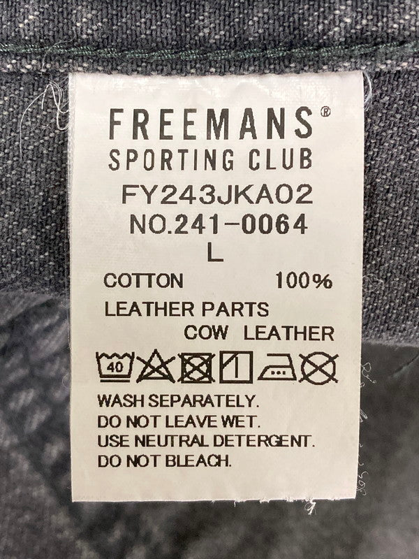 【中古品】【メンズ】 FREEMANS SPORTING CLUB フリーマンズ スポーティング クラブ LONGRIDGE JEAN JACKET FY243JKA02 ロングリッジ ジーン ジャケット メンズ アウター Gジャン 147-260311-em-51-min サイズ：L カラー：インディゴブラック 万代Net店