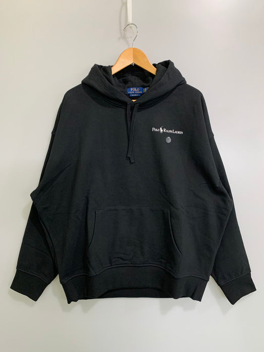 【中古品】【メンズ】 POLO RALPH LAUREN ポロ・ラルフローレン LOGO FLEECE HOODIE ロゴフリースフーディー パーカー トップス 147-260312-SH-05-min サイズ：XL カラー：ブラック 万代Net店