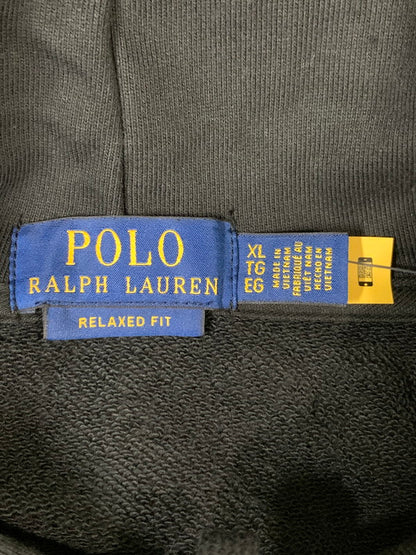 【中古品】【メンズ】 POLO RALPH LAUREN ポロ・ラルフローレン LOGO FLEECE HOODIE ロゴフリースフーディー パーカー トップス 147-260312-SH-05-min サイズ：XL カラー：ブラック 万代Net店
