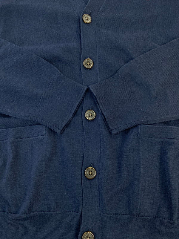【中古品】【メンズ】 POLO RALPH LAUREN ポロ・ラルフローレン V NECK CARDIGAN Vネック カーディガン メンズ トップス 長袖 147-260311-em-39-min サイズ：L カラー：ネイビー 万代Net店