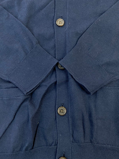 【中古品】【メンズ】 POLO RALPH LAUREN ポロ・ラルフローレン V NECK CARDIGAN Vネック カーディガン メンズ トップス 長袖 147-260311-em-38-min サイズ：XL カラー：ネイビー 万代Net店