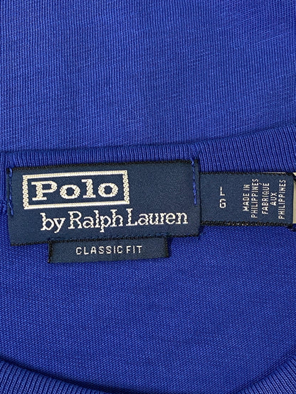 【中古品】【メンズ】 POLO RALPH LAUREN ポロ・ラルフローレン PRINT SS TEE プリント 半袖Tシャツ メンズ トップス ショートスリーブ 147-260720-em-33-min サイズ：Ｌ カラー：ブルー 万代Net店