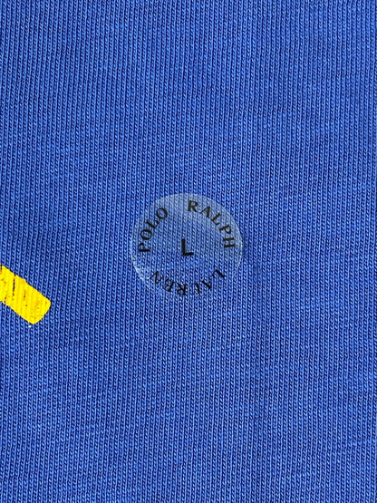 【中古品】【メンズ】 POLO RALPH LAUREN ポロ・ラルフローレン PRINT SS TEE プリント 半袖Tシャツ メンズ トップス ショートスリーブ 147-260720-em-33-min サイズ：Ｌ カラー：ブルー 万代Net店