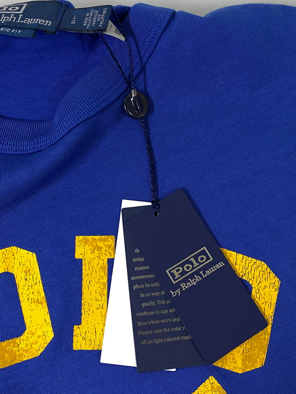 【中古品】【メンズ】 POLO RALPH LAUREN ポロ・ラルフローレン PRINT SS TEE プリント 半袖Tシャツ メンズ トップス ショートスリーブ 147-260720-em-33-min サイズ：Ｌ カラー：ブルー 万代Net店
