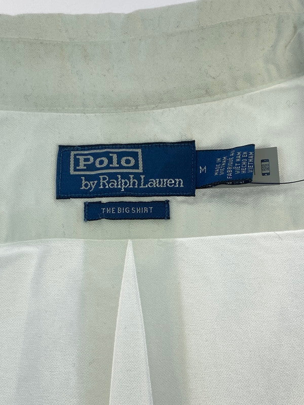 【中古品】【メンズ】 POLO RALPH LAUREN ポロ・ラルフローレン BD SHIRT ボタンダウンシャツ メンズ トップス 長袖 147-260311-em-42-min サイズ：M カラー：ホワイト 万代Net店