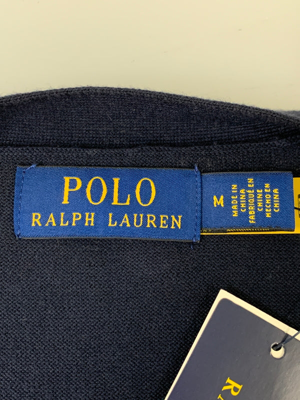 【中古品】【メンズ】 POLO RALPH LAUREN ポロ・ラルフローレン V-NECK COTTON CARDIGAN コットン カーディガン 147-260615-kt-09-min カラー：ネイビー 万代Net店