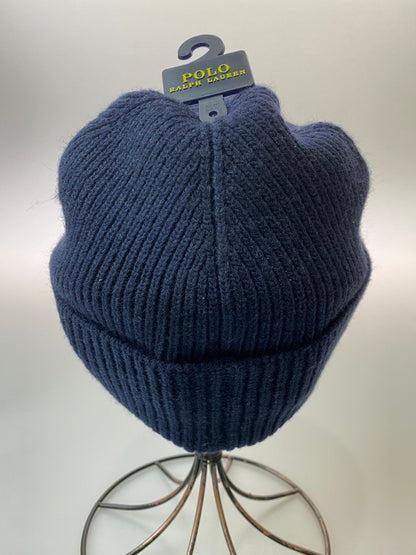 【中古美品】【メンズ】 POLO RALPH LAUREN ポロ・ラルフローレン ポロベア BEANIE ビーニー ニット帽 帽子 185-260305-AS-52-min カラー：ネイビー 万代Net店