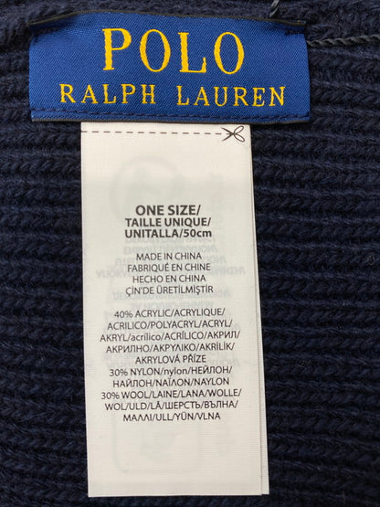 【中古美品】【メンズ】 POLO RALPH LAUREN ポロ・ラルフローレン ポロベア BEANIE ビーニー ニット帽 帽子 185-260305-AS-52-min カラー：ネイビー 万代Net店