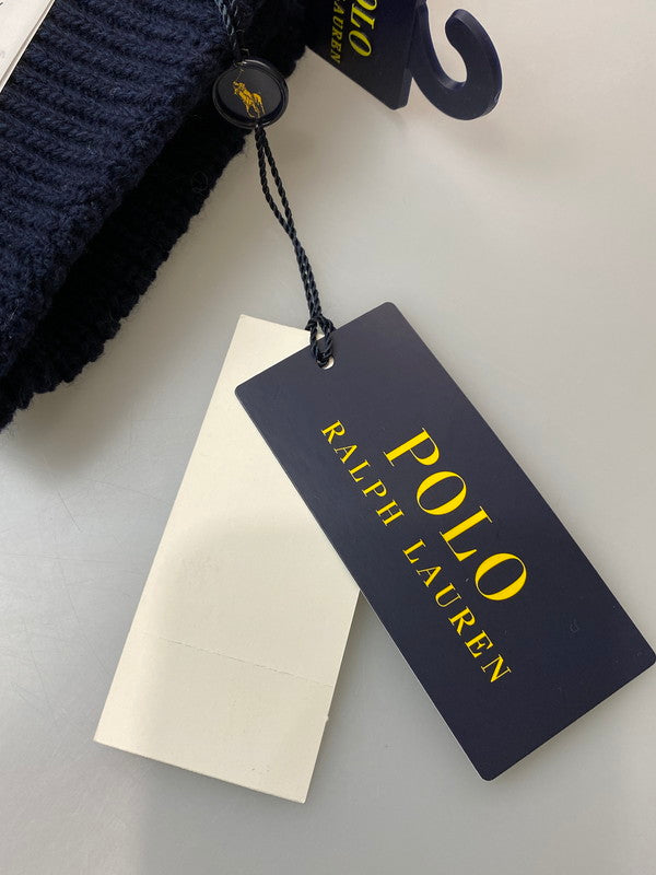 【中古美品】【メンズ】 POLO RALPH LAUREN ポロ・ラルフローレン ポロベア BEANIE ビーニー ニット帽 帽子 185-260305-AS-52-min カラー：ネイビー 万代Net店
