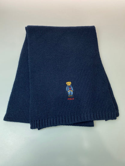 【中古美品】【メンズ/レディース】 POLO RALPH LAUREN ポロ・ラルフローレン ポロベア ストール マフラー 187-260305-AS-54-min カラー：ネイビー 万代Net店