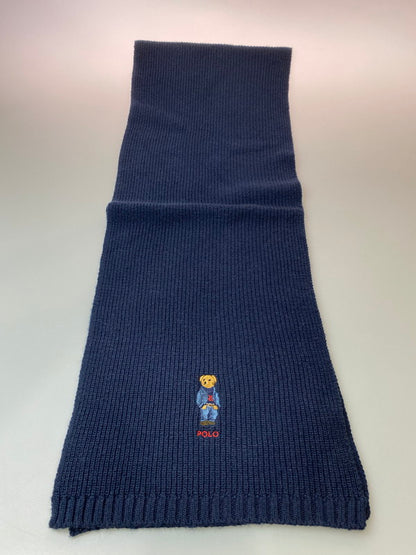 【中古美品】【メンズ/レディース】 POLO RALPH LAUREN ポロ・ラルフローレン ポロベア ストール マフラー 187-260305-AS-54-min カラー：ネイビー 万代Net店