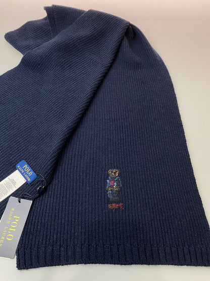 【中古美品】【メンズ/レディース】 POLO RALPH LAUREN ポロ・ラルフローレン ポロベア ストール マフラー 187-260305-AS-54-min カラー：ネイビー 万代Net店