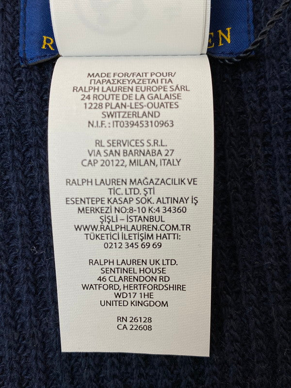 【中古美品】【メンズ/レディース】 POLO RALPH LAUREN ポロ・ラルフローレン ポロベア ストール マフラー 187-260305-AS-54-min カラー：ネイビー 万代Net店