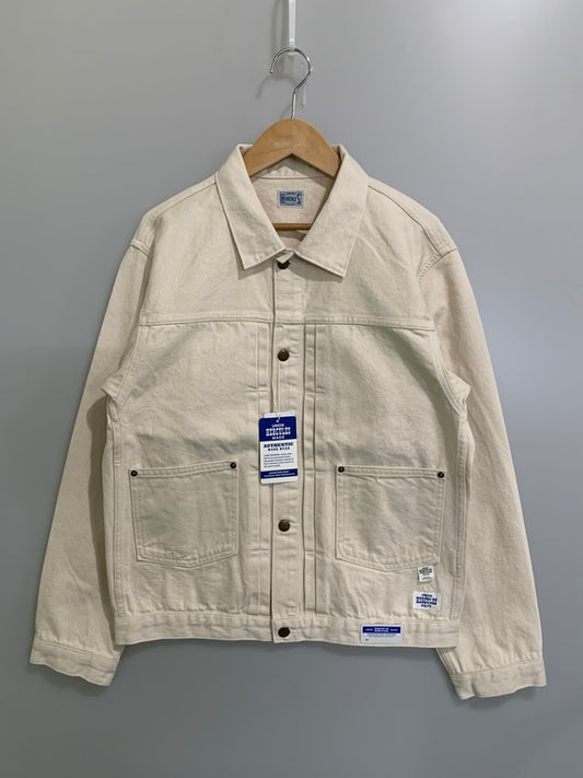 【中古品】【メンズ】 UNION HERCULES MADE ユニオンヘラクレスメイド DENIM JKT HE251L02 デニムジャケット アウター 145-260228-SH-15-min サイズ：38 カラー：ホワイト系 万代Net店