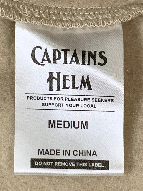 【中古品】【メンズ】 CAPTAINS HELM キャプテンズヘルム HELM LOCAL HOODIE CH23-AW-T10 ヘルム ローカル フーディー パーカー トップス 140-260228-SH-08-min サイズ：M カラー：サンドベージュ 万代Net店