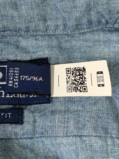 【中古品】【メンズ】 POLO RALPH LAUREN ポロ・ラルフローレン LONG SLEEVE SPORT SHIRT MNPOWOV16822243 ロングスリーブ スポーツシャツ トップス 147-260228-SH-23-min サイズ：M カラー：ブルー系 万代Net店