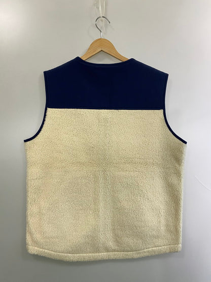 【中古品】【メンズ】 POLO RALPH LAUREN ポロ・ラルフローレン FLEECE VEST MNPOKNI1N220001 フリース ベスト メンズ パイル フリース ハイブリッド 147-260227-em-39-min サイズ：L カラー：クリーム/ネイビー 万代Net店