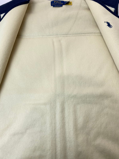 【中古品】【メンズ】 POLO RALPH LAUREN ポロ・ラルフローレン FLEECE VEST MNPOKNI1N220001 フリース ベスト メンズ パイル フリース ハイブリッド 147-260227-em-39-min サイズ：L カラー：クリーム/ネイビー 万代Net店