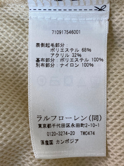 【中古品】【メンズ】 POLO RALPH LAUREN ポロ・ラルフローレン FLEECE VEST MNPOKNI1N220001 フリース ベスト メンズ パイル フリース ハイブリッド 147-260227-em-39-min サイズ：L カラー：クリーム/ネイビー 万代Net店