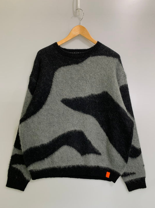【中古品】【メンズ】 TONY TAIZSUN トニータイズサン MARBLE MOHAIR KNIT CREW 25FW-018 マーブル モヘアニット クルー トップス 140-260228-SH-11-min サイズ：XL カラー：ブラック/グレー 万代Net店