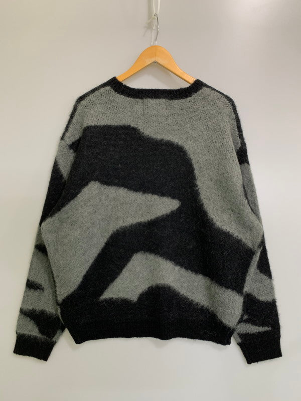 【中古品】【メンズ】 TONY TAIZSUN トニータイズサン MARBLE MOHAIR KNIT CREW 25FW-018 マーブル モヘアニット クルー トップス 140-260228-SH-11-min サイズ：XL カラー：ブラック/グレー 万代Net店