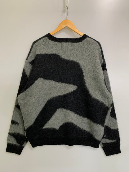 【中古品】【メンズ】 TONY TAIZSUN トニータイズサン MARBLE MOHAIR KNIT CREW 25FW-018 マーブル モヘアニット クルー トップス 140-260228-SH-11-min サイズ：XL カラー：ブラック/グレー 万代Net店
