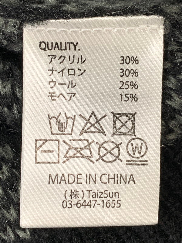 【中古品】【メンズ】 TONY TAIZSUN トニータイズサン MARBLE MOHAIR KNIT CREW 25FW-018 マーブル モヘアニット クルー トップス 140-260228-SH-10-min サイズ：L カラー：ブラック/グレー 万代Net店