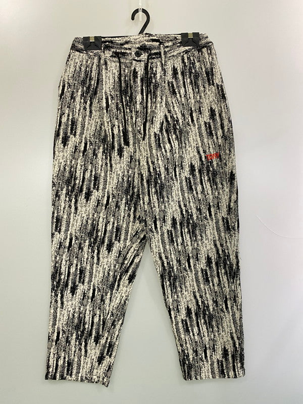 【中古品】【メンズ】 TONY TAIZSUN トニータイズサン TONY GOBELLNE FLEA PANTS 25FW-009 トニー ゴブランフレアパンツ メンズ ボトムス カスリ風 テーパード 151-260227-em-34-min サイズ：XL カラー：ブラック/ホワイト（総柄） 万代Net店