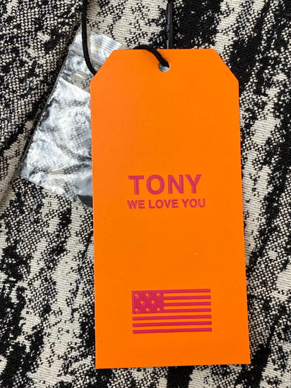 【中古品】【メンズ】 TONY TAIZSUN トニータイズサン TONY GOBELLNE FLEA PANTS 25FW-009 トニー ゴブランフレアパンツ メンズ ボトムス カスリ風 テーパード 151-260227-em-34-min サイズ：XL カラー：ブラック/ホワイト（総柄） 万代Net店