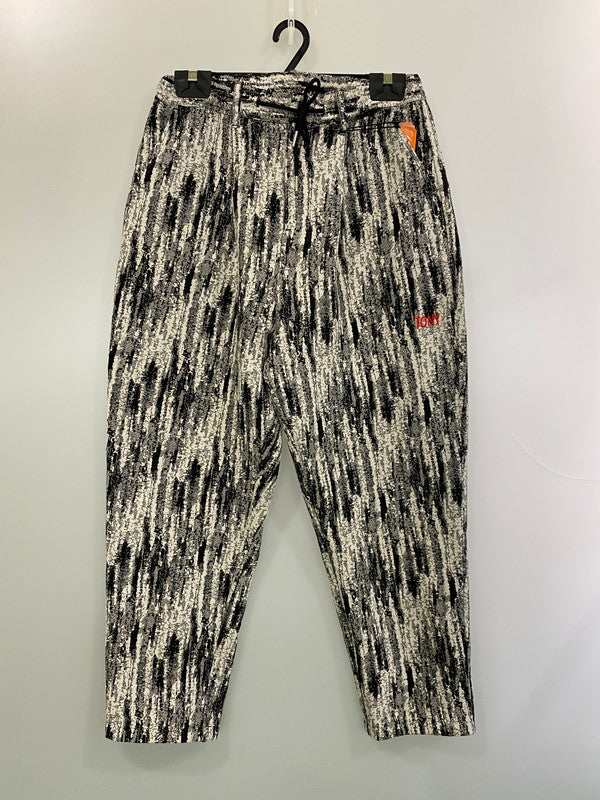 【中古品】【メンズ】 TONY TAIZSUN トニータイズサン TONY GOBELLNE FLEA PANTS 25FW-009 トニー ゴブランフレアパンツ メンズ ボトムス カスリ風 テーパード 151-260227-em-31-min サイズ：L カラー：ブラック/ホワイト（総柄） 万代Net店