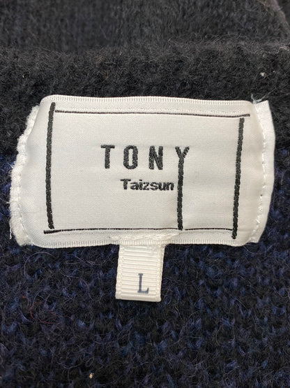 【中古品】【メンズ】 TONY TAIZSUN トニータイズサン NATIVE MOHAIR KNIT CARDIGAN 24FW-016 ネイティブ モヘア ニット カーディガン メンズ トップス 140-260227-em-25-min サイズ：L カラー：ブラック 万代Net店