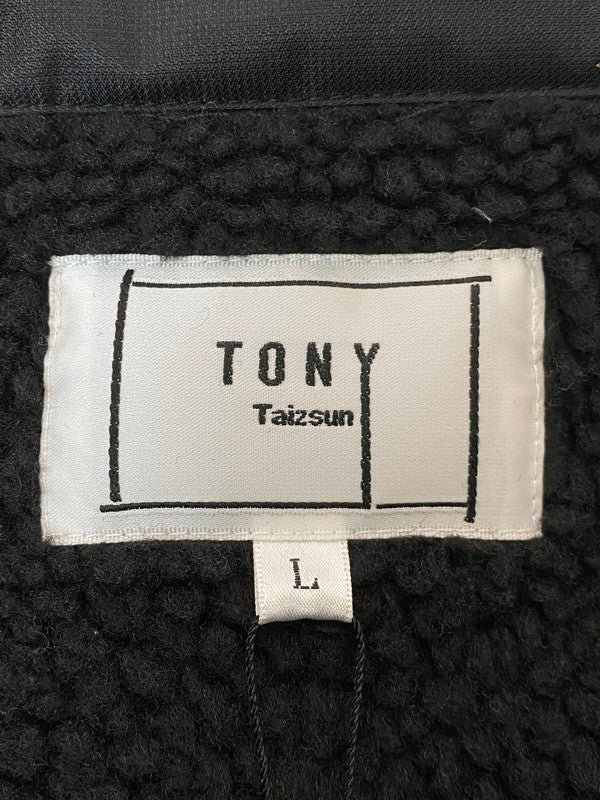 【中古品】【メンズ】 TONY TAIZSUN トニータイズサン PCH BOA COACH JACKET 24FW-009 ボア コーチジャケット メンズ アウター ナイロンジャケット 140-260227-em-23-min サイズ：L カラー：ブラック 万代Net店