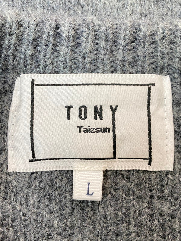 【中古品】【メンズ】 TONY TAIZSUN トニータイズサン 24FW-019 ARROW MOHAIR KNIT CREW アロー モヘア ニット クルー メンズ トップス セーター 140-260227-em-24-min サイズ：L カラー：グレー系 万代Net店
