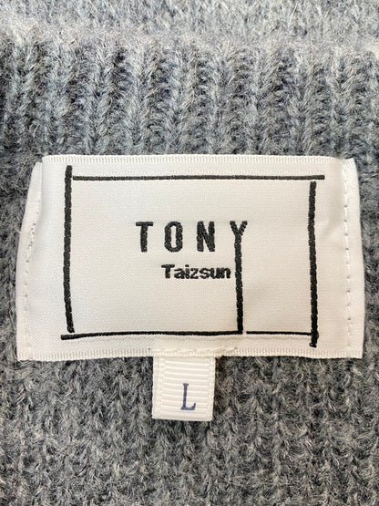 【中古品】【メンズ】 TONY TAIZSUN トニータイズサン 24FW-019 ARROW MOHAIR KNIT CREW アロー モヘア ニット クルー メンズ トップス セーター 140-260227-em-24-min サイズ：L カラー：グレー系 万代Net店