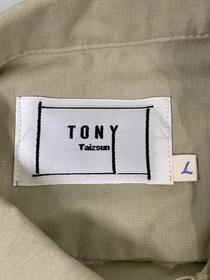 【中古品】【メンズ】 TONY TAIZSUN トニータイズサン 24SM TONY WORK SHIRTS トニーワークシャツ メンズ 半袖 140-260704-hu-01-min サイズ：Ｌ カラー：ベージュ/ネイビー 万代Net店