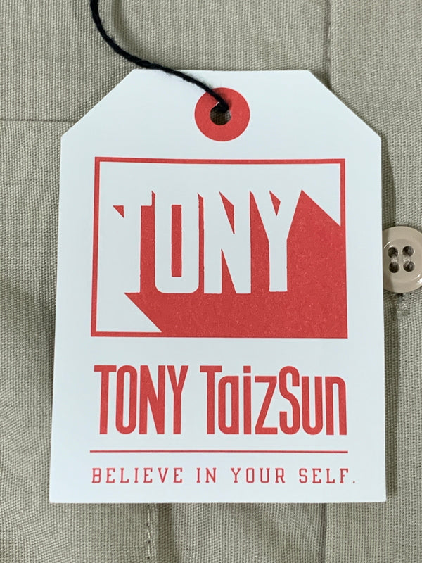 【中古品】【メンズ】 TONY TAIZSUN トニータイズサン 24SM TONY WORK SHIRTS トニーワークシャツ メンズ 半袖 140-260704-hu-01-min サイズ：Ｌ カラー：ベージュ/ネイビー 万代Net店