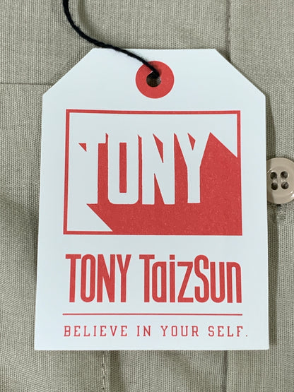【中古品】【メンズ】 TONY TAIZSUN トニータイズサン 24SM TONY WORK SHIRTS トニーワークシャツ メンズ 半袖 140-260704-hu-01-min サイズ：Ｌ カラー：ベージュ/ネイビー 万代Net店