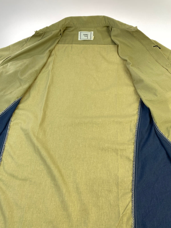 【中古品】【メンズ】 TONY TAIZSUN トニータイズサン TONY WORK SHIRTS 24SM トニー ワーク シャツ メンズ 半袖 シャツ トップス 140-260731-em-24-min サイズ：XL カラー：カーキ/ネイビー 万代Net店