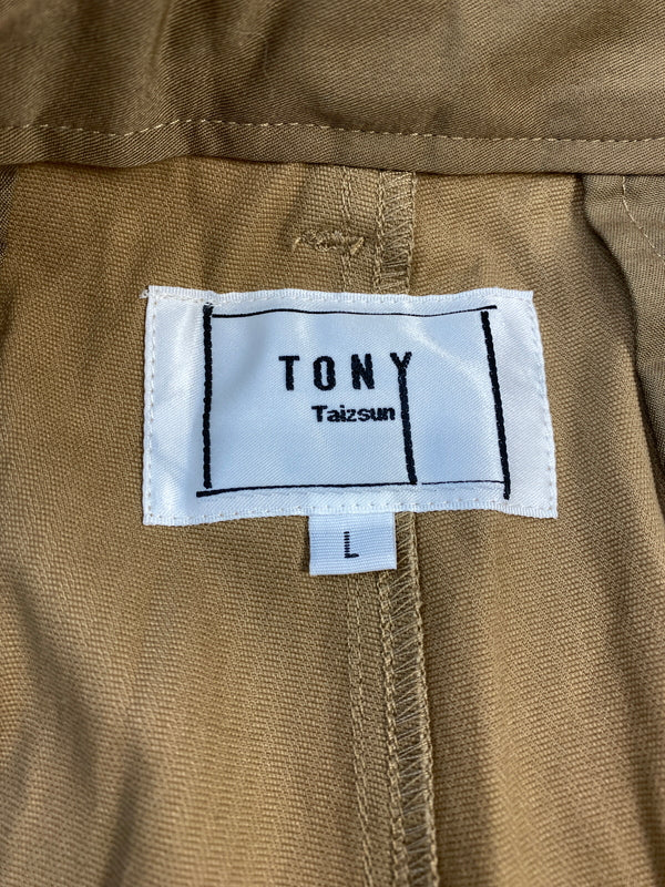 【中古品】【メンズ】 TONY TAIZSUN トニータイズサン TONY TWO-TACK STRETCH SHORTS 24SM-002 トニー 2タック ストレッチ ショーツ メンズ ショートパンツ ボトムス 短パン 151-260731-em-33-min サイズ：Ｌ カラー：ブラウン 万代Net店