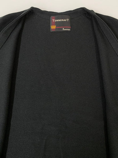 【中古美品】【メンズ】 TOWNCRAFT タウンクラフト 60s CARDIGAN カーディガン 147-260307-zi-07-min サイズ：L カラー：ブラック 万代Net店