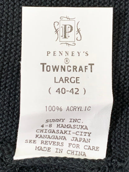 【中古美品】【メンズ】 TOWNCRAFT タウンクラフト 60s CARDIGAN カーディガン 147-260307-zi-07-min サイズ：L カラー：ブラック 万代Net店