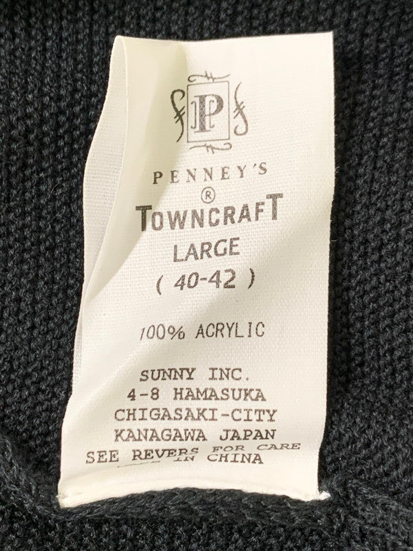 【中古美品】【メンズ】 TOWNCRAFT タウンクラフト 60s CARDIGAN カーディガン 147-260307-zi-06-min サイズ：L カラー：ブラック 万代Net店