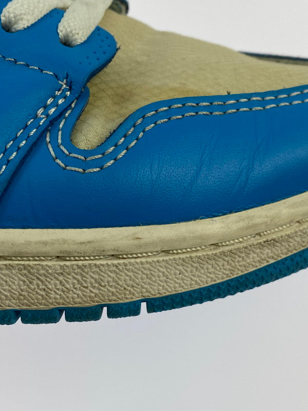 【中古品】【メンズ】 NIKE ナイキ × OFF-WHITE オフホワイト AIR JORDAN 1 HIGH UNC AQ0818-148 エアジョーダン1 ハイ UNC メンズ シューズ 靴 スニーカー 160-260227-em-68-min サイズ：27.0cm カラー：WHITE DARK POWDER BLUE 万代Net店
