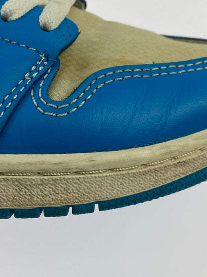 【中古品】【メンズ】 NIKE ナイキ × OFF-WHITE オフホワイト AIR JORDAN 1 HIGH UNC AQ0818-148 エアジョーダン1 ハイ UNC メンズ シューズ 靴 スニーカー 160-260227-em-68-min サイズ：27.0cm カラー：WHITE DARK POWDER BLUE 万代Net店