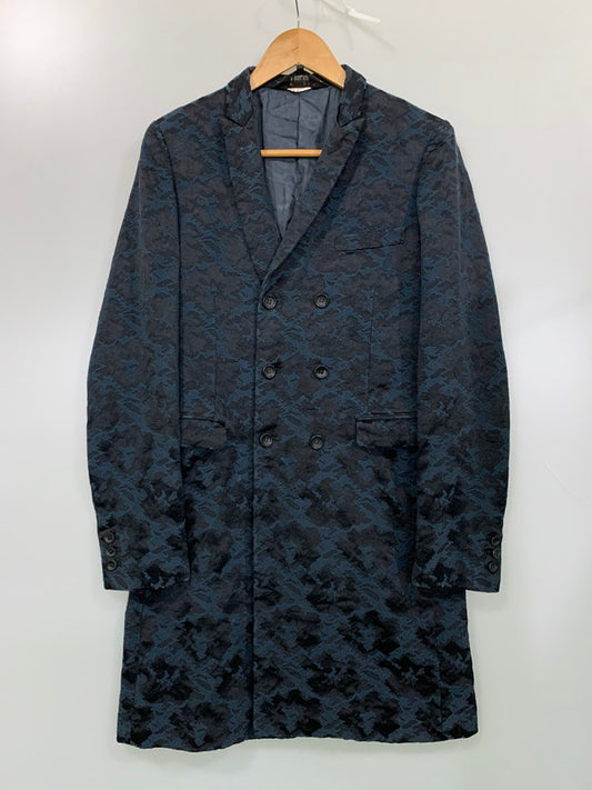 【中古品】【メンズ】 COMME des GARCONS HOMME PLUS コムデギャルソンオムプリュス 11AW DECADENCE期 CAMOUFLAGE COAT PH-J045 デカダンス期 カモフラージュコート アウター 140-260228-SH-05-min サイズ：XS カラー：ブラック/ネイビー 万代Net店